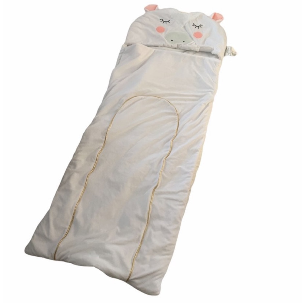 Cozy White Animal-Themed (Unicorn) Sleeping Bag